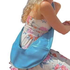 Sash Bag Egypt Collection Blue Faux Leather Crossbody Sling 2024